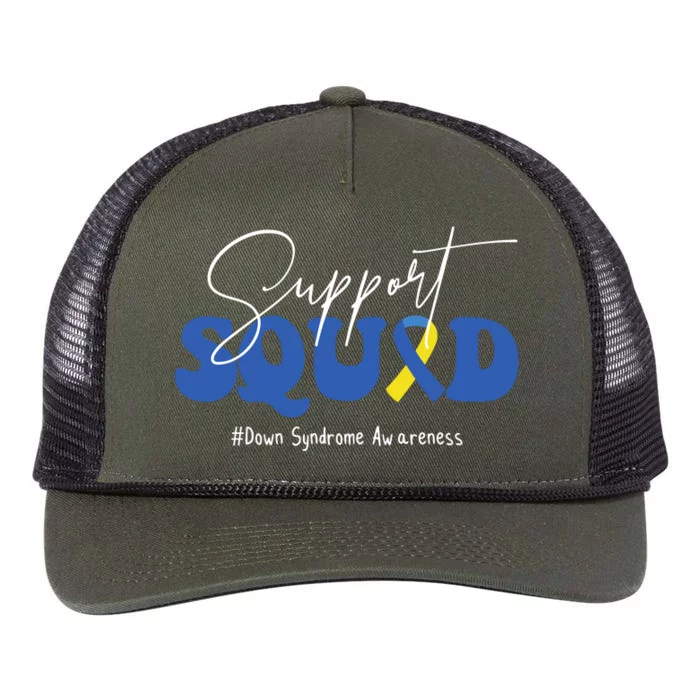 Support Squad Down Syndrome Awareness Month Retro Rope Trucker Hat Cap