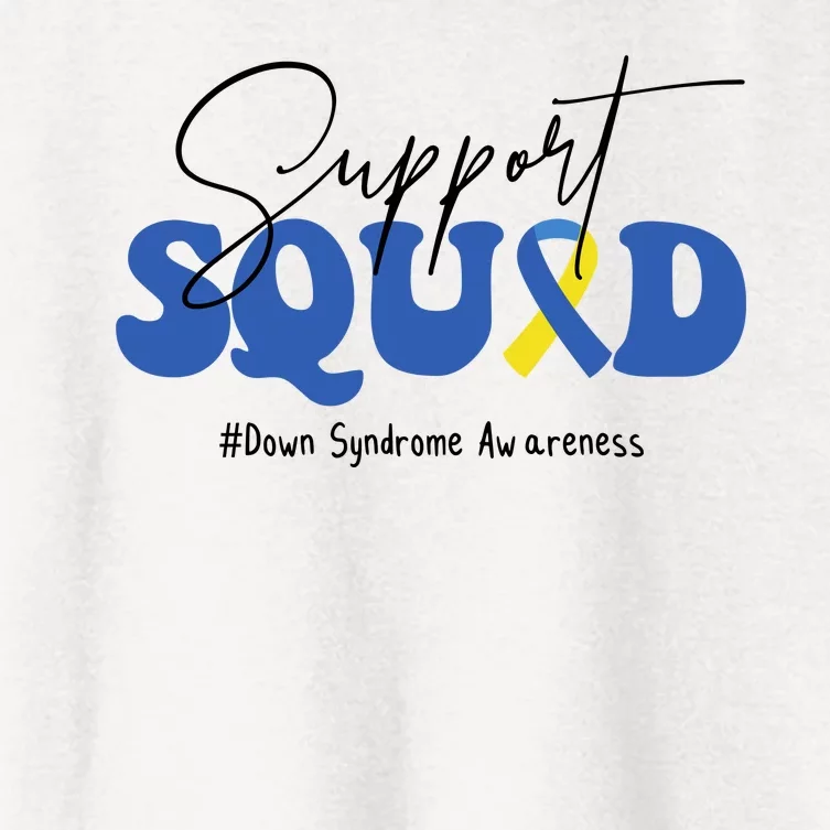 Support Squad Down Syndrome Awareness Month Women's Crop Top Tee