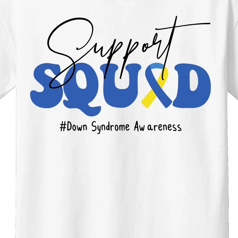 Support Squad Down Syndrome Awareness Month Kids T-Shirt