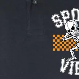 Spooky Squad Dabbing Skeleton Monster Halloween Softstyle Adult Sport Polo