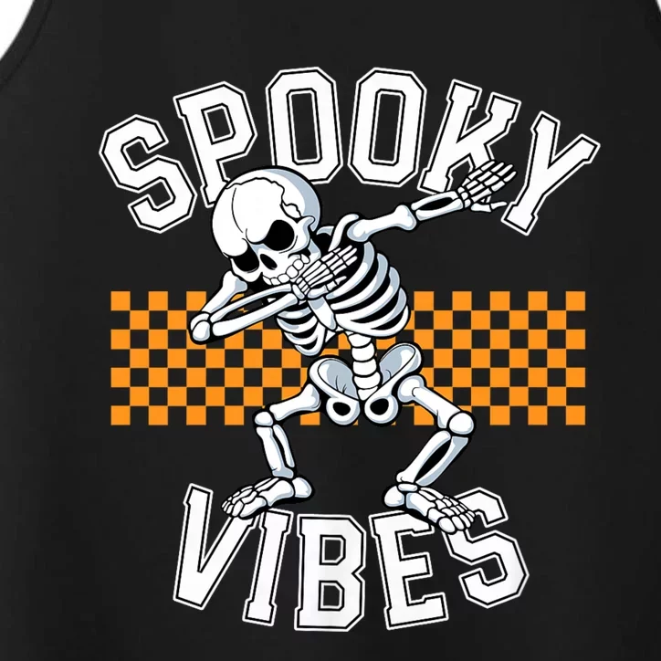 Spooky Squad Dabbing Skeleton Monster Halloween Performance Tank