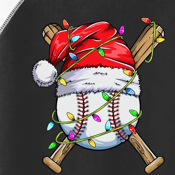 Santa Sports Design For Boy Christmas Baseball Player Toddler Fine Jersey T-Shirt