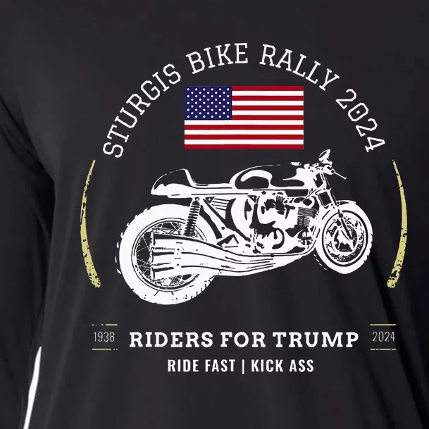 Sturgis South Dakota Bike Rally 2024 Trump Motorcycle Trike Cooling Performance Long Sleeve Crew