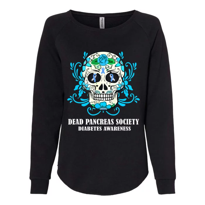 Sugar Skull Dead Pancreas Society Diabetes Awareness Womens California Wash Sweatshirt