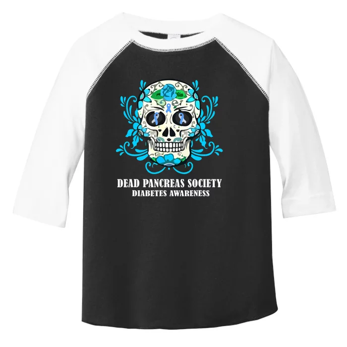 Sugar Skull Dead Pancreas Society Diabetes Awareness Toddler Fine Jersey T-Shirt