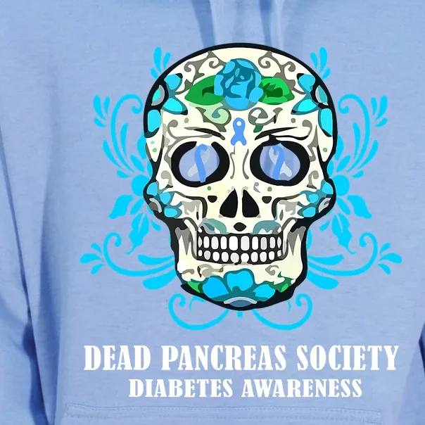 Sugar Skull Dead Pancreas Society Diabetes Awareness Unisex Surf Hoodie