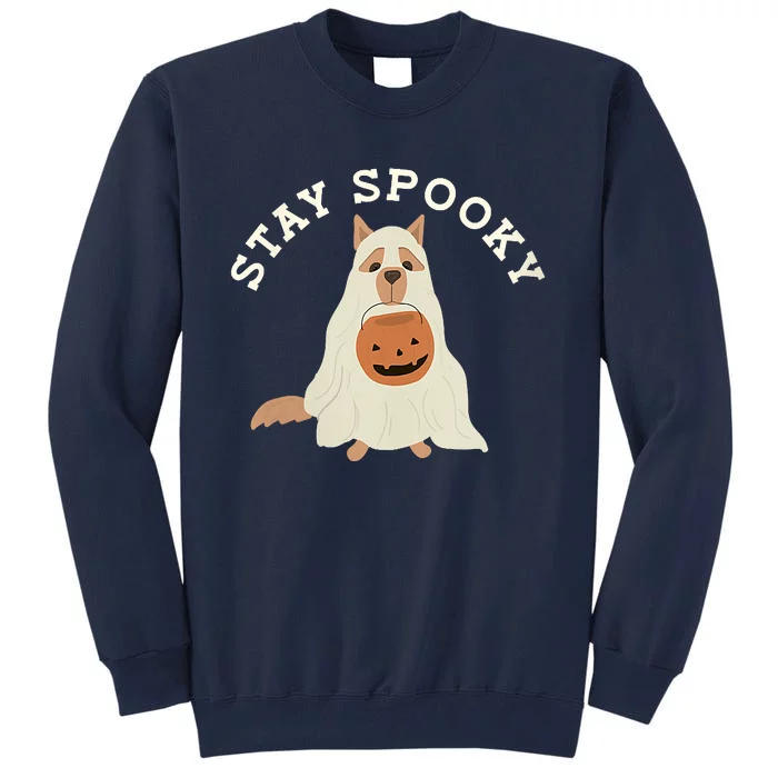 Stay Spooky Dog With Pumpkin Horror Lover Gifts Tall Sweatshirt