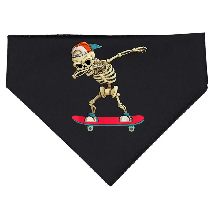 Skeleton Skateboard Dabbing Skate Skeleton TShirt USA-Made Doggie Bandana