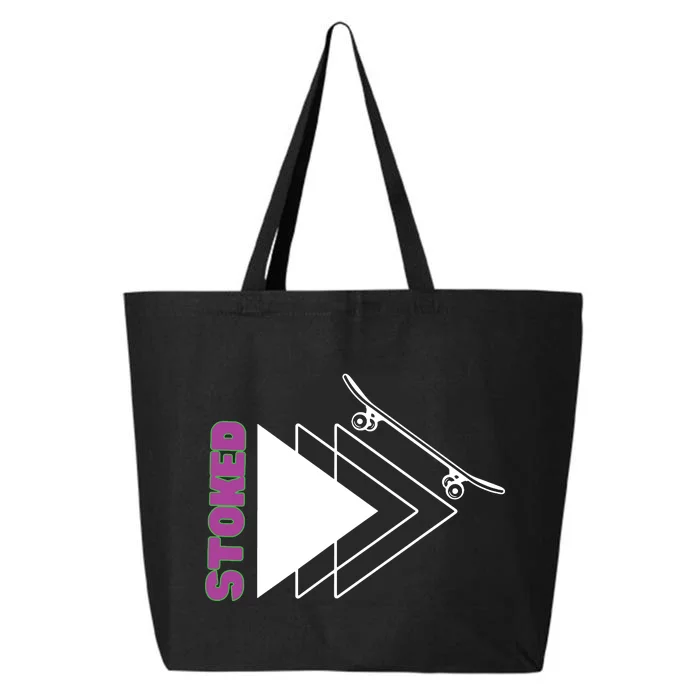 Stoke Skateboard Design Rip It Up Get Stoked 25L Jumbo Tote