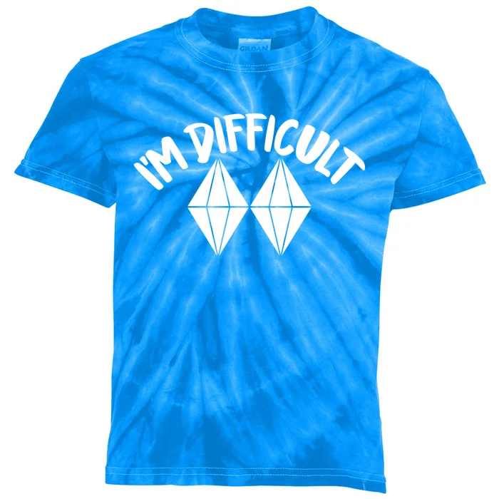 Skiing Snowboarding Difficult Gift Kids Tie-Dye T-Shirt