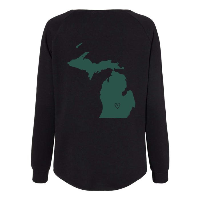 Spartan Strong East Lansing Front & Back Womens California Wash Sweatshirt