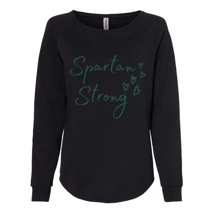 Spartan Strong East Lansing Front & Back Womens California Wash Sweatshirt