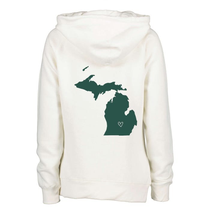 Spartan Strong East Lansing Front & Back Womens Funnel Neck Pullover Hood