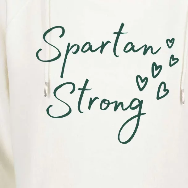 Spartan Strong East Lansing Front & Back Womens Funnel Neck Pullover Hood