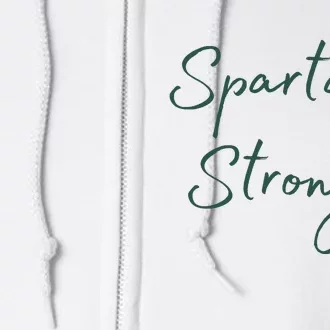 Spartan Strong East Lansing Front & Back Full Zip Hoodie