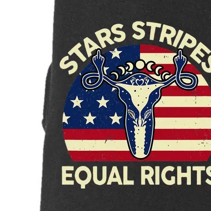 Stars Stripes & Equal Rights Feminist Doggie 3-End Fleece Hoodie