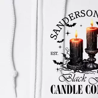 Sanderson Sisters Est 1693 Candle Company Halloween Bad Witches Vibes Full Zip Hoodie