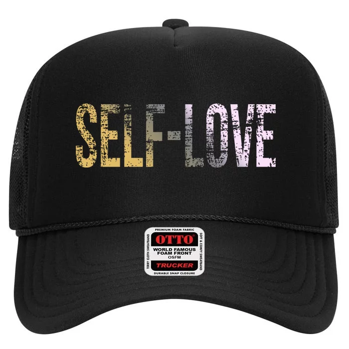 Selflove High Crown Mesh Trucker Hat