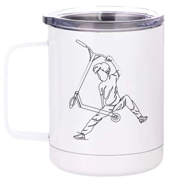 Scooter Stunt Egiftscooter Gift Front & Back 12oz Stainless Steel Tumbler Cup