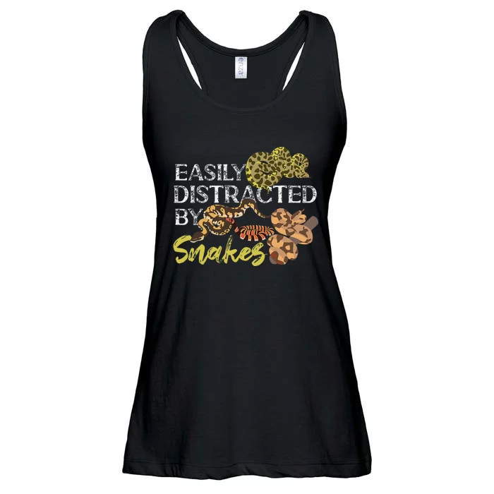 Snake Serpent Easily Distracted By Snakes Ladies Essential Flowy Tank