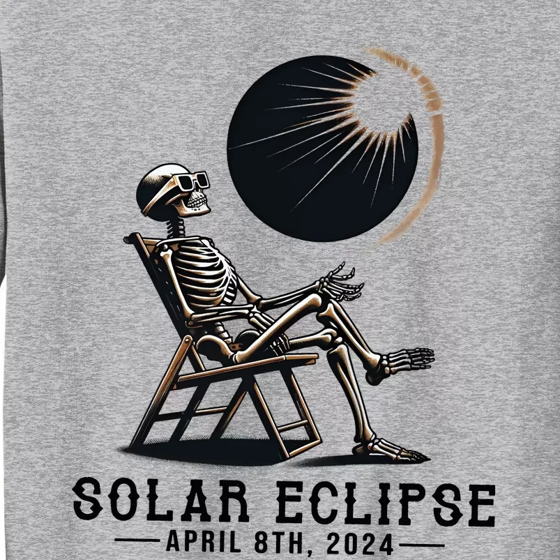 Skeleton Solar Eclipse April 8th 2024 America Tall Sweatshirt