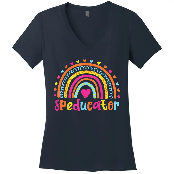 Speducator Special Education Teacher Sped Ed Women's V-Neck T-Shirt