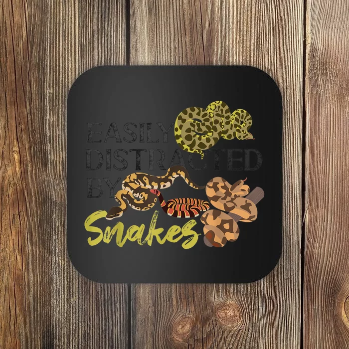 Snake Serpent Easily Distracted By Snakes Coaster