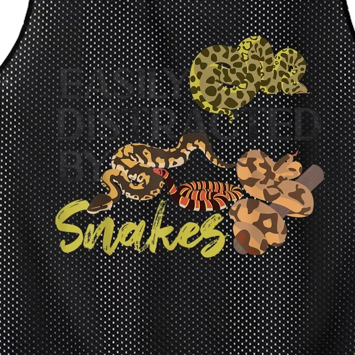 Snake Serpent Easily Distracted By Snakes Mesh Reversible Basketball Jersey Tank