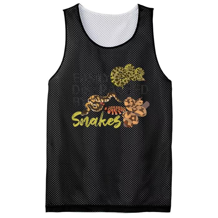 Snake Serpent Easily Distracted By Snakes Mesh Reversible Basketball Jersey Tank