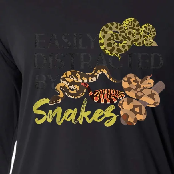 Snake Serpent Easily Distracted By Snakes Cooling Performance Long Sleeve Crew