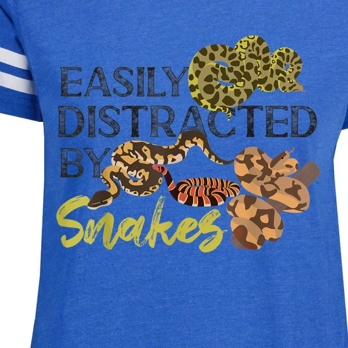 Snake Serpent Easily Distracted By Snakes Enza Ladies Jersey Football T-Shirt