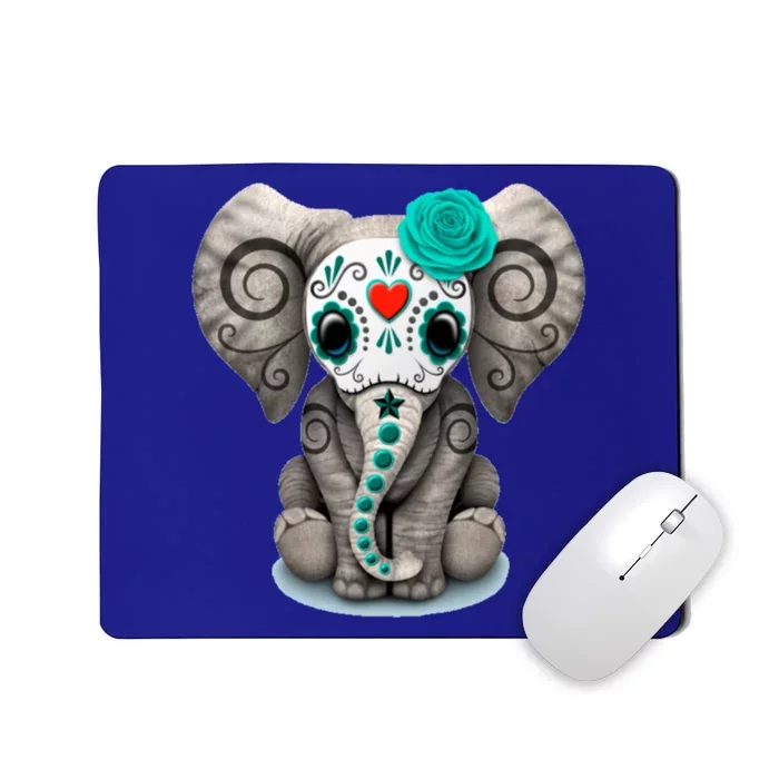 Sugar Skull Elephant Day Of The Dead Halloween Gift Mousepad