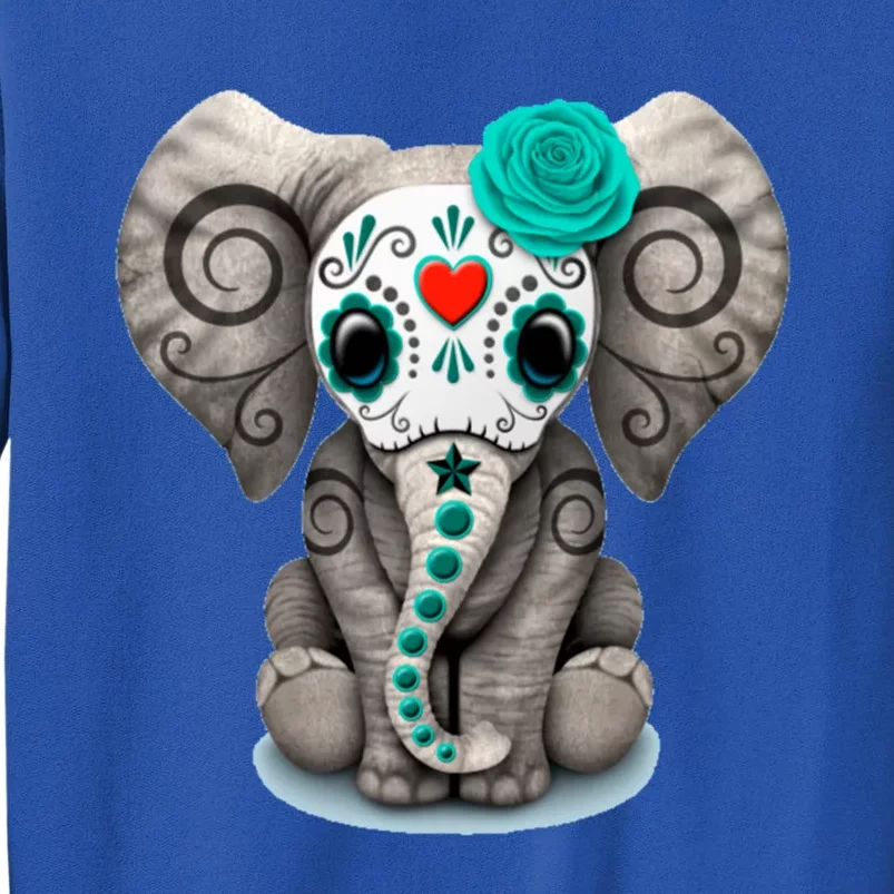 Sugar Skull Elephant Day Of The Dead Halloween Gift Tall Sweatshirt