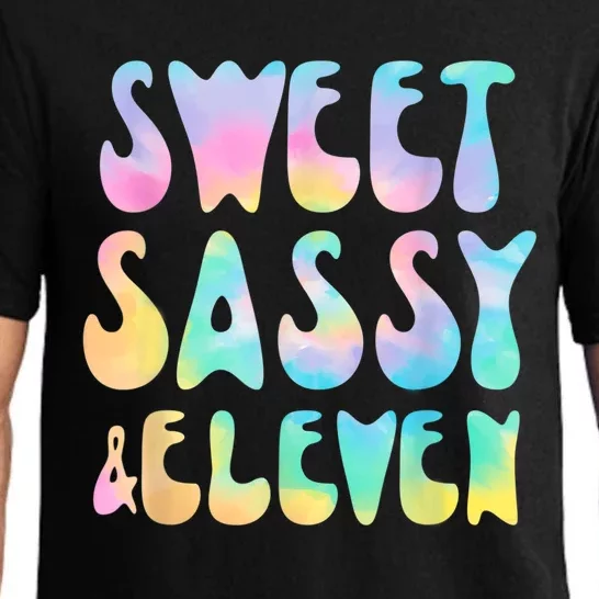 Sweet Sassy & Eleven 11th Birthday Girl Tie Dye 11 Year Old Pajama Set