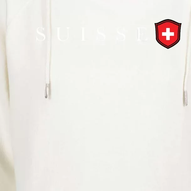 Switzerland Swiss Emblem Suisse Womens Funnel Neck Pullover Hood