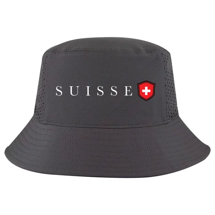 Switzerland Swiss Emblem Suisse Cool Comfort Performance Bucket Hat