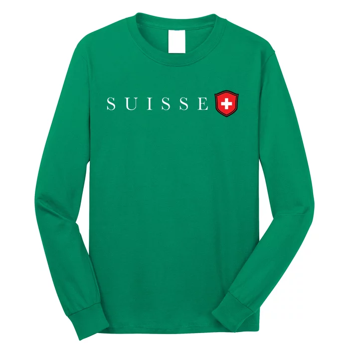 Switzerland Swiss Emblem Suisse Long Sleeve Shirt