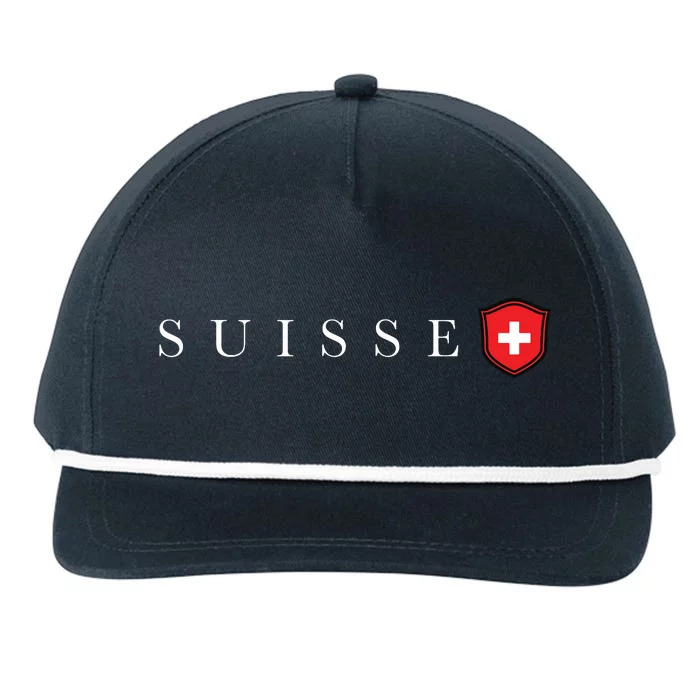 Switzerland Swiss Emblem Suisse Snapback Five-Panel Rope Hat