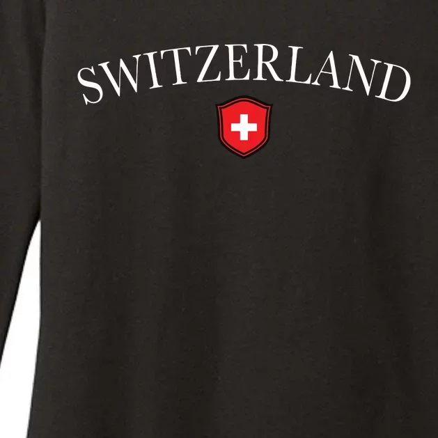 Switzerland Swiss Emblem Womens CVC Long Sleeve Shirt