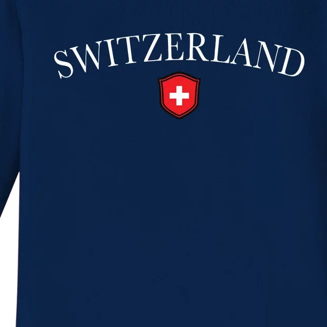 Switzerland Swiss Emblem Baby Long Sleeve Bodysuit