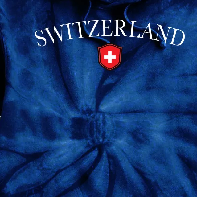 Switzerland Swiss Emblem Tie Dye Hoodie