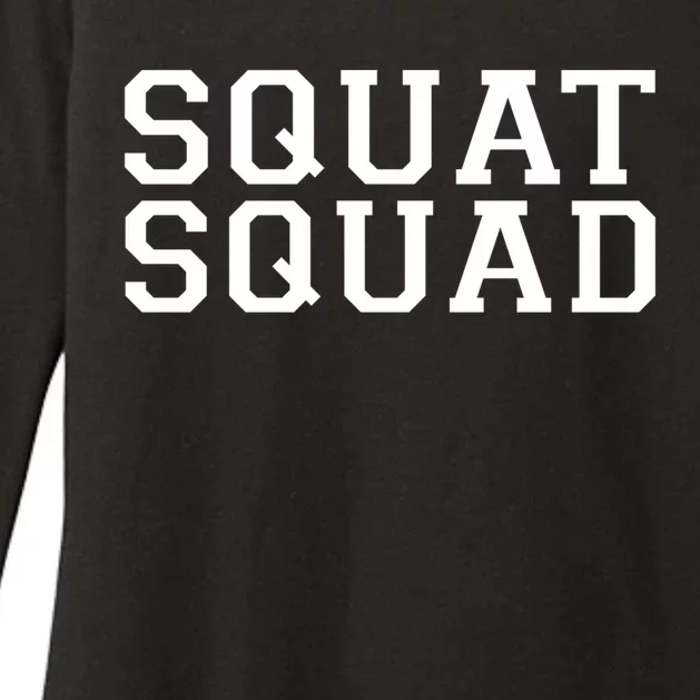 Squat Squad Exercise Gym Black Collegiate Cute Gift Womens CVC Long Sleeve Shirt