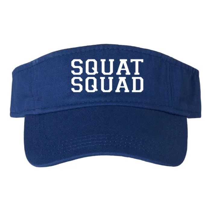 Squat Squad Exercise Gym Black Collegiate Cute Gift Valucap Bio-Washed Visor