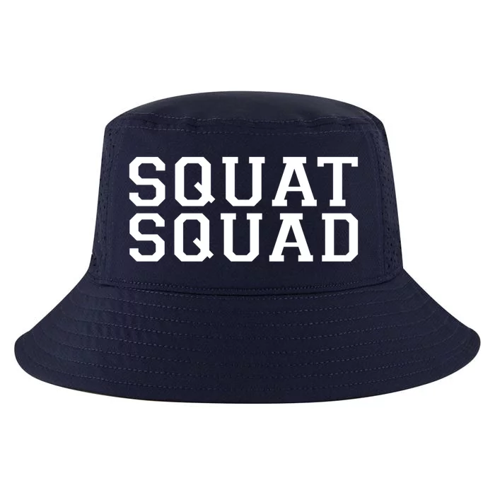 Squat Squad Exercise Gym Black Collegiate Cute Gift Cool Comfort Performance Bucket Hat