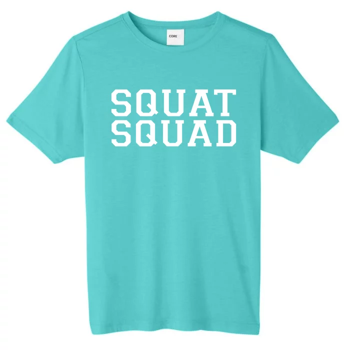 Squat Squad Exercise Gym Black Collegiate Cute Gift ChromaSoft Performance T-Shirt