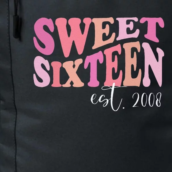 Sweet Sixteen Est 2008 Cute Birthday For Daughter Daily Commute Backpack