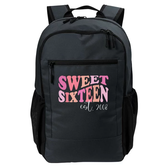 Sweet Sixteen Est 2008 Cute Birthday For Daughter Daily Commute Backpack