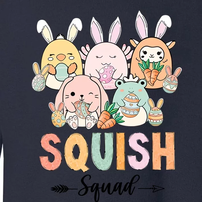 Squish Squad Easter Day Squishmallow Easter Cute Bunny Toddler Sweatshirt