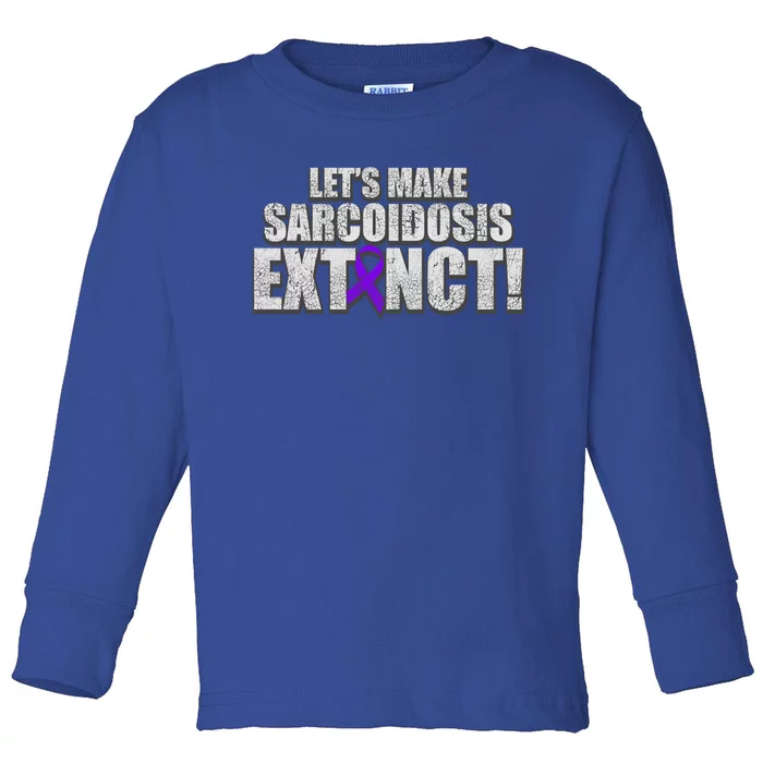 Sarcoidosis Survivor Extinction Awareness Warrior Gift Toddler Long Sleeve Shirt