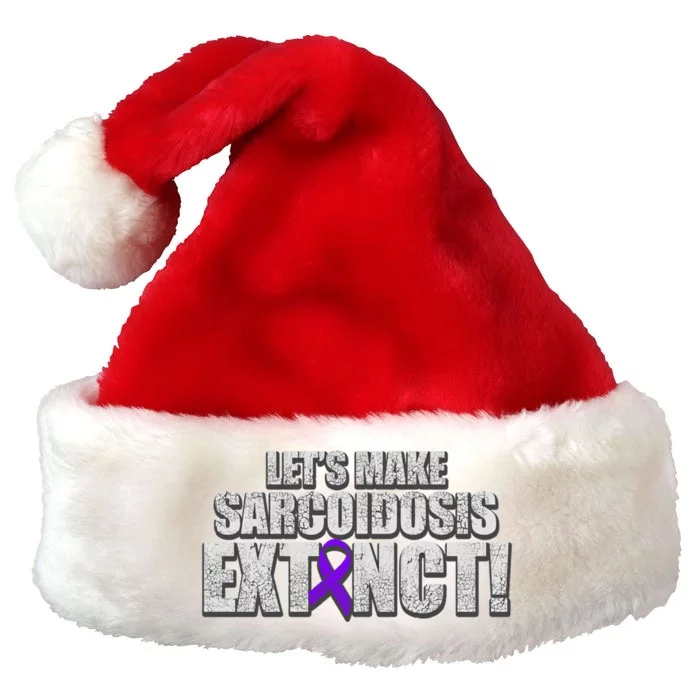 Sarcoidosis Survivor Extinction Awareness Warrior Gift Premium Christmas Santa Hat